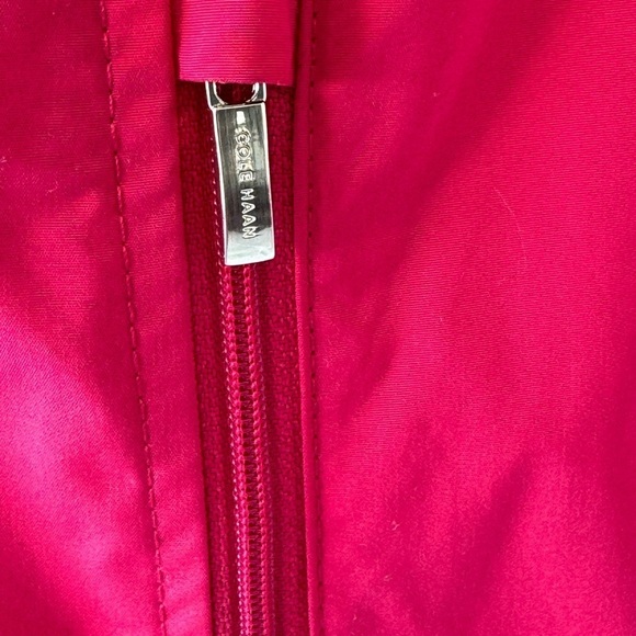 Cole Haan Women's Packable Mid Length Hooded Rain Jacket Red XS NWOT - Picture 12 of 15